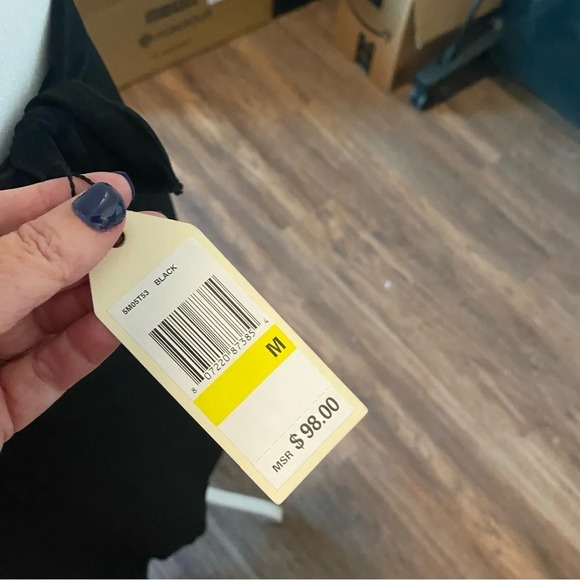 Studio M Women's Black Halter Dress Asymmetrical Hem Size Medium Lined - Picture 12 of 16